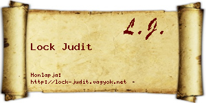Lock Judit névjegykártya